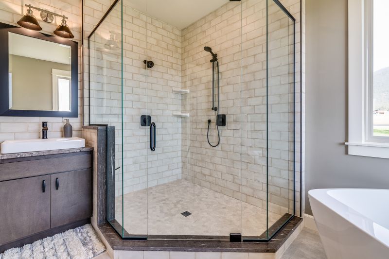 Dark Frame Glass Shower
